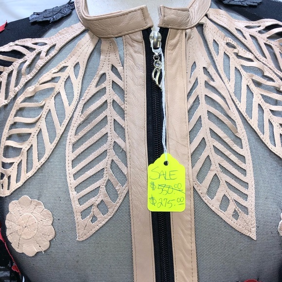 Leather and mesh jacket - Picture 6 of 8